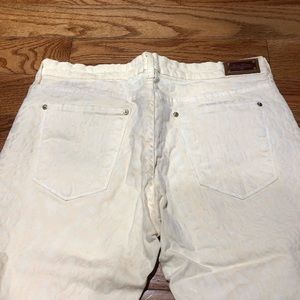 Cream leopard skinny jeans from Zara